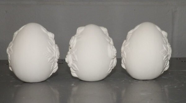 Set of 3 Detailed ROSE EASTER Eggs