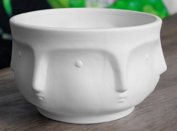 138_ProductImage-Photoroom.jpg Abstract Faces Ceramic Planter
