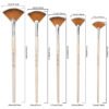 5 Pc Fan Brush Set
