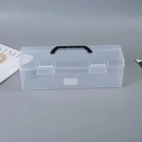 Ergonomic Acrylic Paint Holder for 30 Bottles - Durable Plastic Storage Box with Handle, Organizer