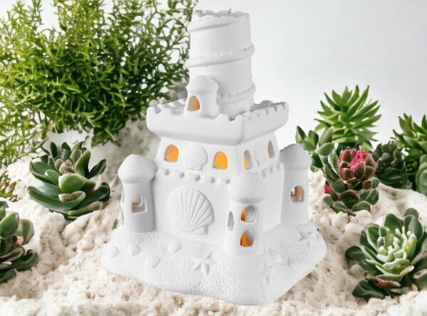 3136_ProductImage-Photoroom.jpg Paint Your Own Lighted Sand Castle - Ceramic Bisque, Unpainted Beach Decor