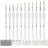 393dfcd4-bf44-44b2-ab6a-b43a405a39b9.jpg 11 pc White Handle Fine Detail Round Brush Set