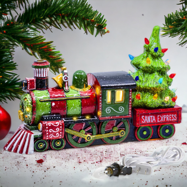 Christmas Train with Tree Lights