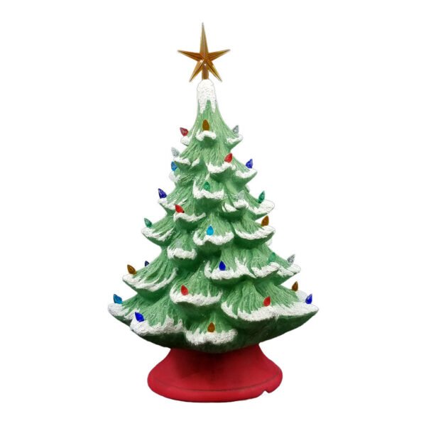 13" Christmas Tree with Plain Base with Light kit