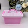 88a41522-db68-4dcb-899f-0e650825dbd8.jpg Portable Pink OR Purple Plastic Storage Box with Lid - Craft Box
