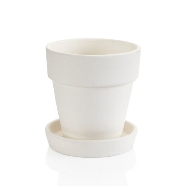 Flower Pot with Saucer - Medium