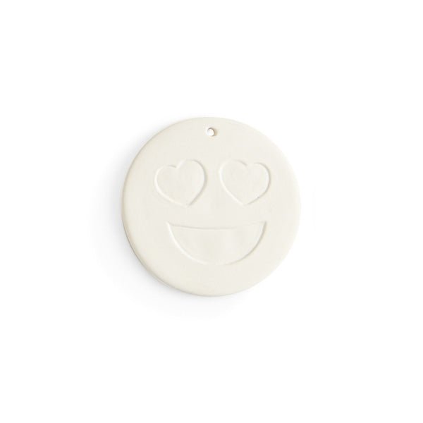 Heart Eyes Emoji Flat Ornament
