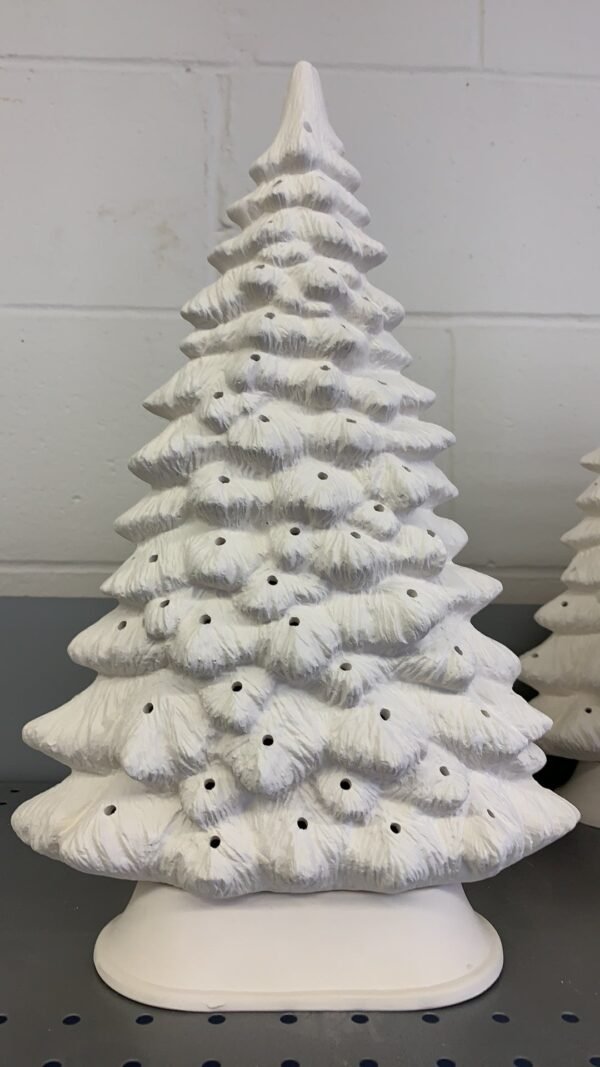 17" Chunky Window Sill Christmas Tree with Plain Base