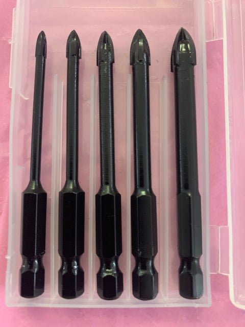 IMG_1930.jpg 5pcs Carbide 1/4 Inch Hex Shank Triangle Masonry Drill Bit Set