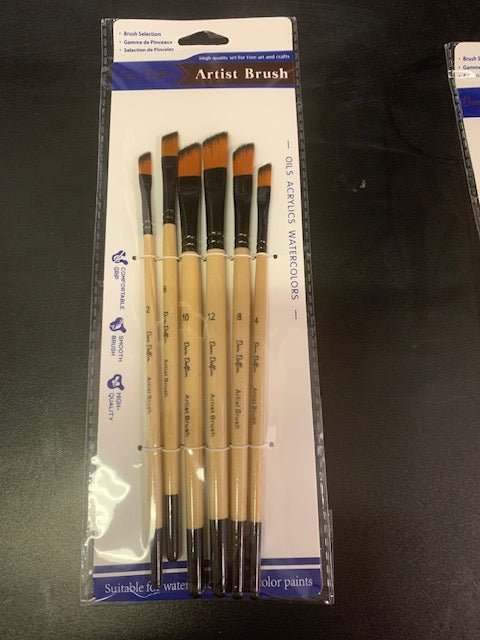 Dom Deflin Artist Brush - 6 Pc Angle Brush Set