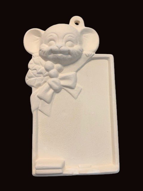 Alberta Mice Mouse Ornament Collectible A-458 - Mouse on Blackboard 3 5/8"" High