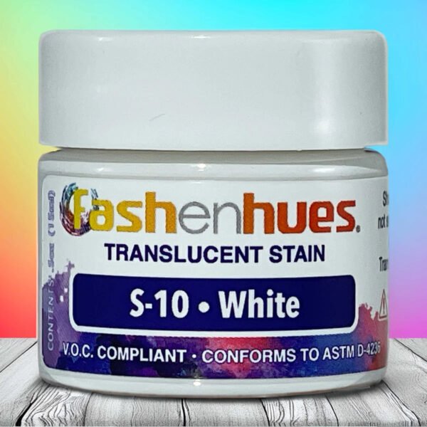 S-10-Front.jpg Fashenhues S-10 White Translucent Stain (0.5 oz.)