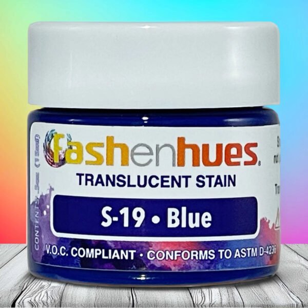 S-19-Front.jpg Fashenhues S-19 Blue Translucent Stain (0.5 oz.)