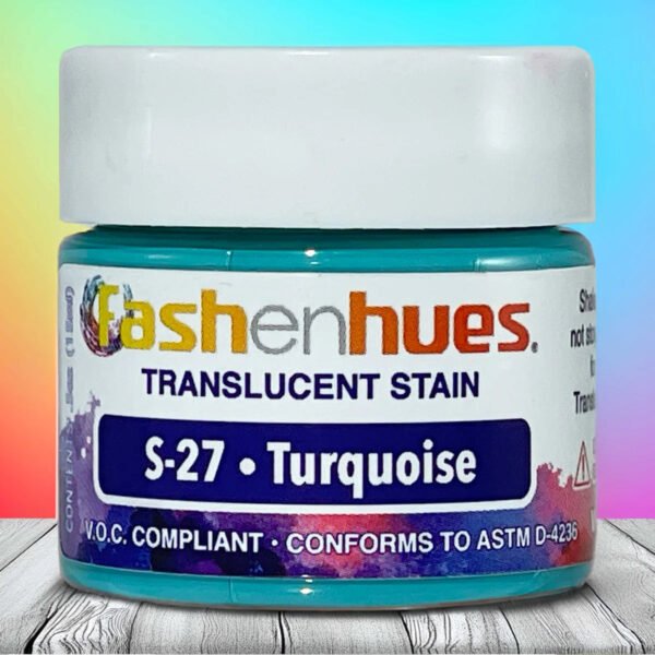 S-27-Front.jpg Fashenhues S-27B Turquoise Translucent Stain (0.5 oz.)