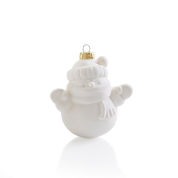 SnowmanOrnament.jpg "Adorable Ceramic Bisque 3-D Snowman Ornament | Perfect Christmas Gift for Kids and Festive Home Decor"