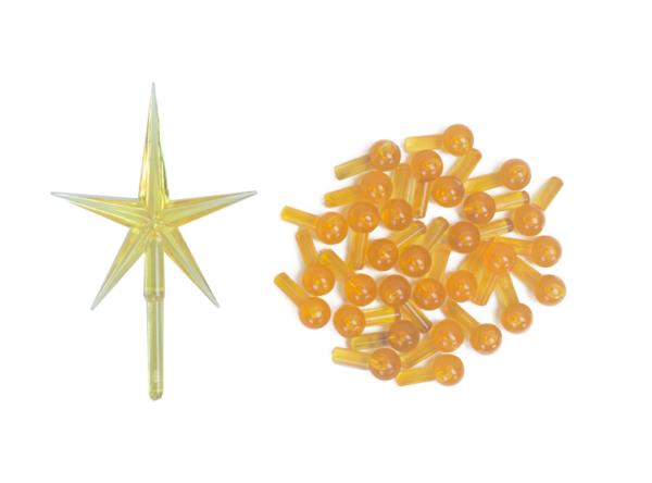 Medium Yellow Bulb Lights w/  Large Star