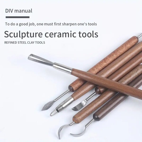6pcs Set Of Clay Tools, Sculpture Tools, Carving Tools