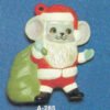 alb285.jpg Alberta Mice Mouse Ornament Collectible A-285 - Santa Mouse w/Bag 3 5/8"" High