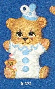 Alberta Birthday Or Clown Bear Ornament Collectible A-372 - Birth Bear 3 5/8"" High