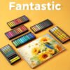 Long Soft Chalk Pastels Set, 72 Sticks, Includes 5 Fluorescent Colors, Non Toxic Soft Pastels for Artists, Beginners, Students, Classroom, Drawing, Blending, Layering