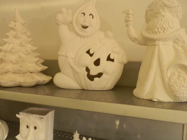 il_fullxfull.1700217919_k36n.jpg HUGE 24" HALLOWEEN Ghost Greeter with Pumpkin LIGHT Up