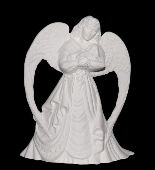 BEAUTIFUL ANGEL Holding BABY with Wings Spread