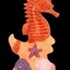 Seahorse with Coral & Shells