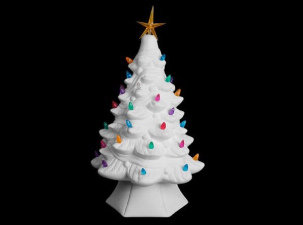 13" Supreme Lighted Christmas Tree with Garland
